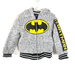 Batman Boys Long Sleeve Full Zip Hooded Sweatshirt Size 3T